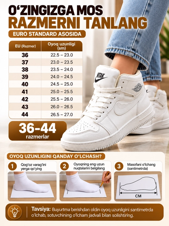 Erkaklar, ayollar va o‘smirlar uchun sport krossovkalari Nike Air Force 1, o'lchami 36-44