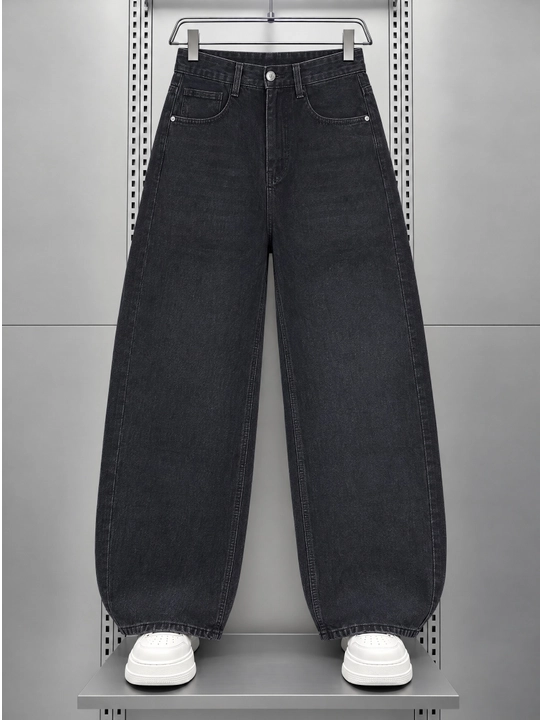 Erkaklar keng banan uslubidagi jinsi shimi, oversayz, denim material, Xitoy - 