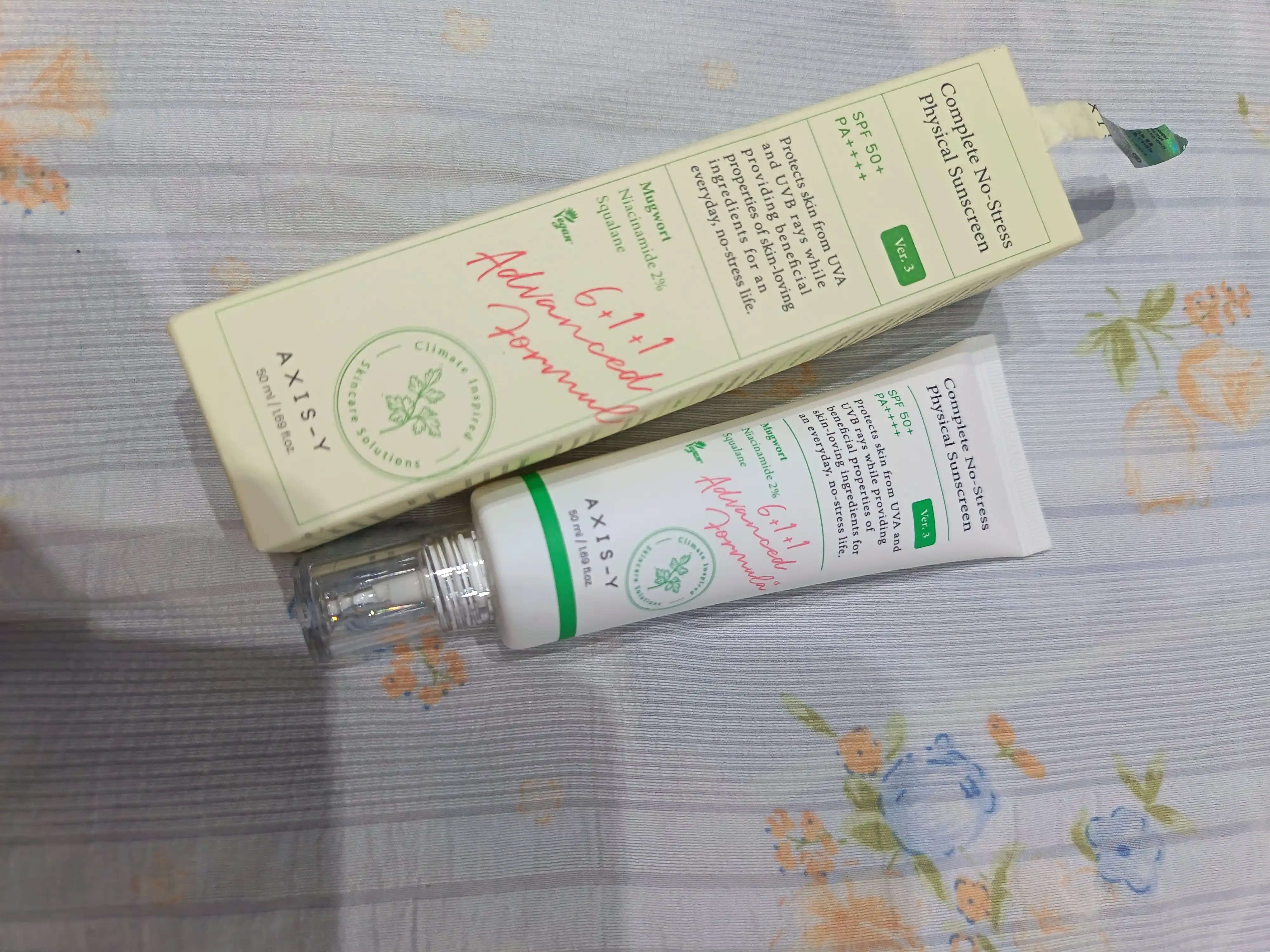 Axis-Y Complete No-Stress Physical Sunscreen SPF 50+ PA++++ quyoshdan himoya kremi