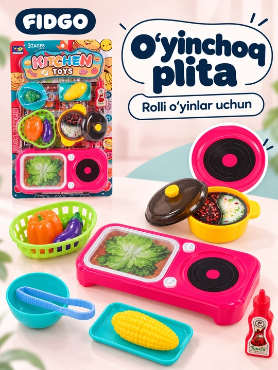 Игрушечная кухня, магазин фастфуда и десертов FIDGO, игровые наборы