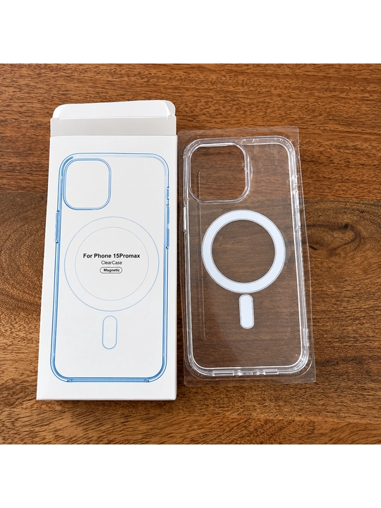IPhone uchun shaffof magnitli g‘ilof, MagSafe bilan mos, himoyalovchi chexol