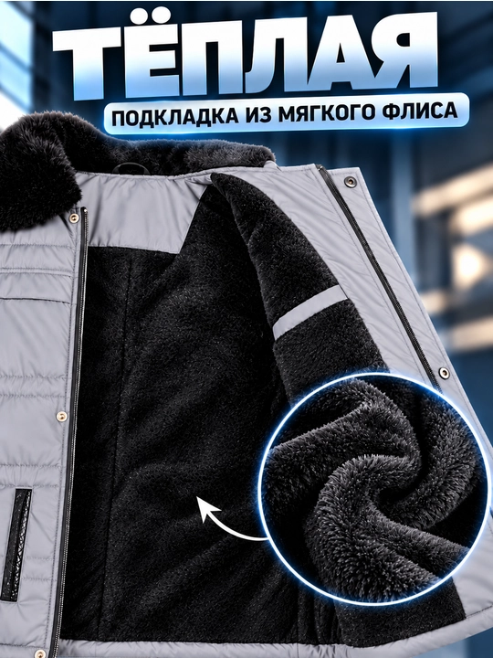 Куртка демисезонная для подростка с меховым воротником