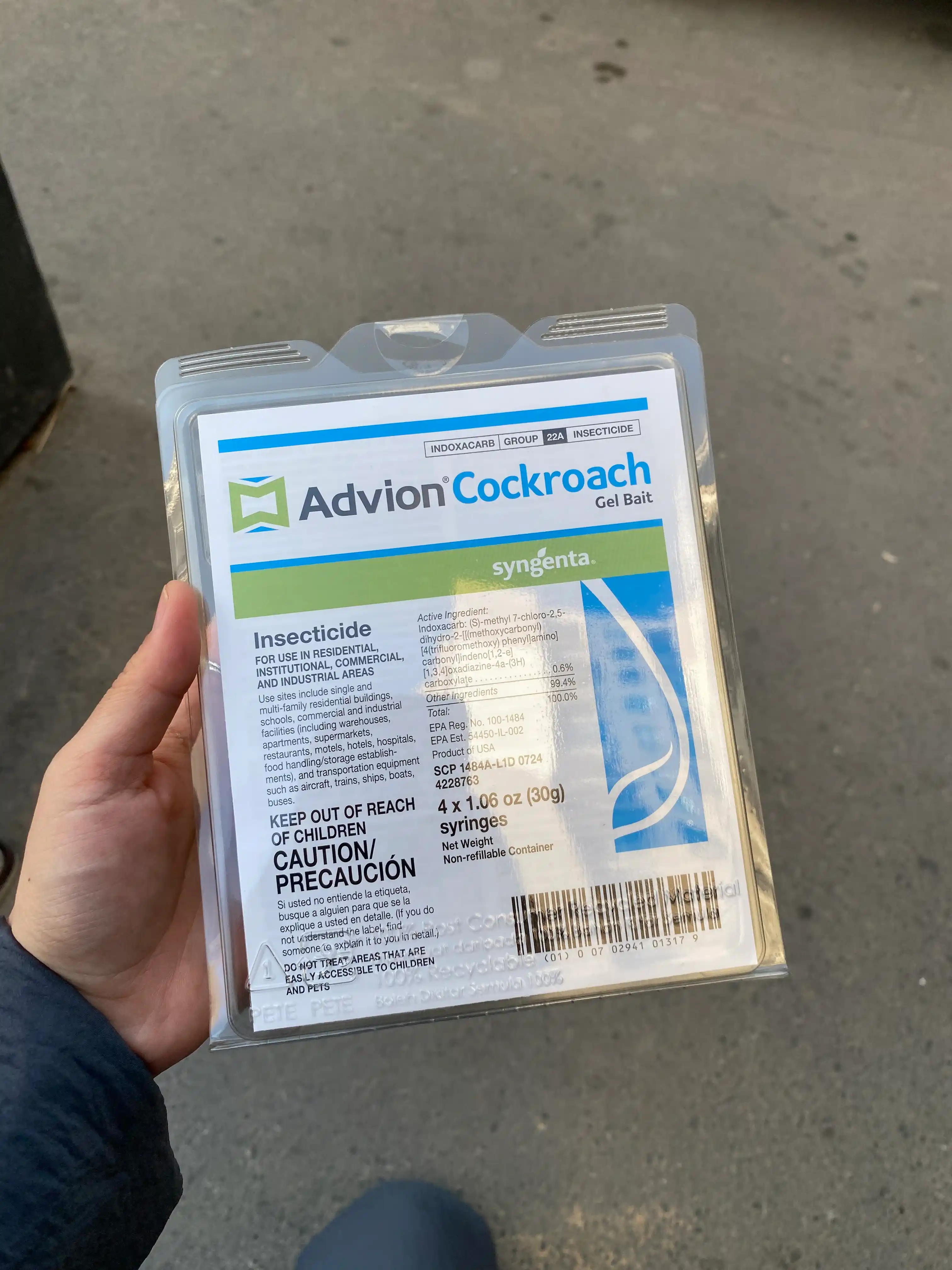 Средство от тараканов Advion, комплект из двух шприцов + 2 поршня + 2 насадки