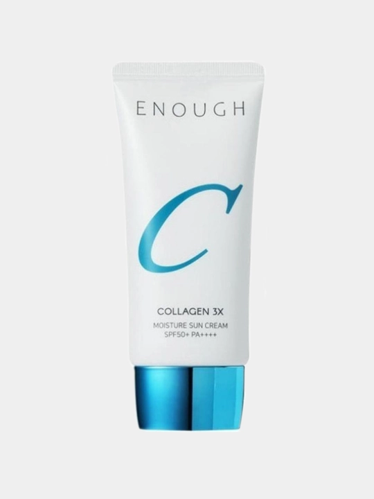 Солнцезащитный крем ENOUGH Collagen 3X Moisture Sun Cream, SPF 50+ PA++++, 50 мл - 