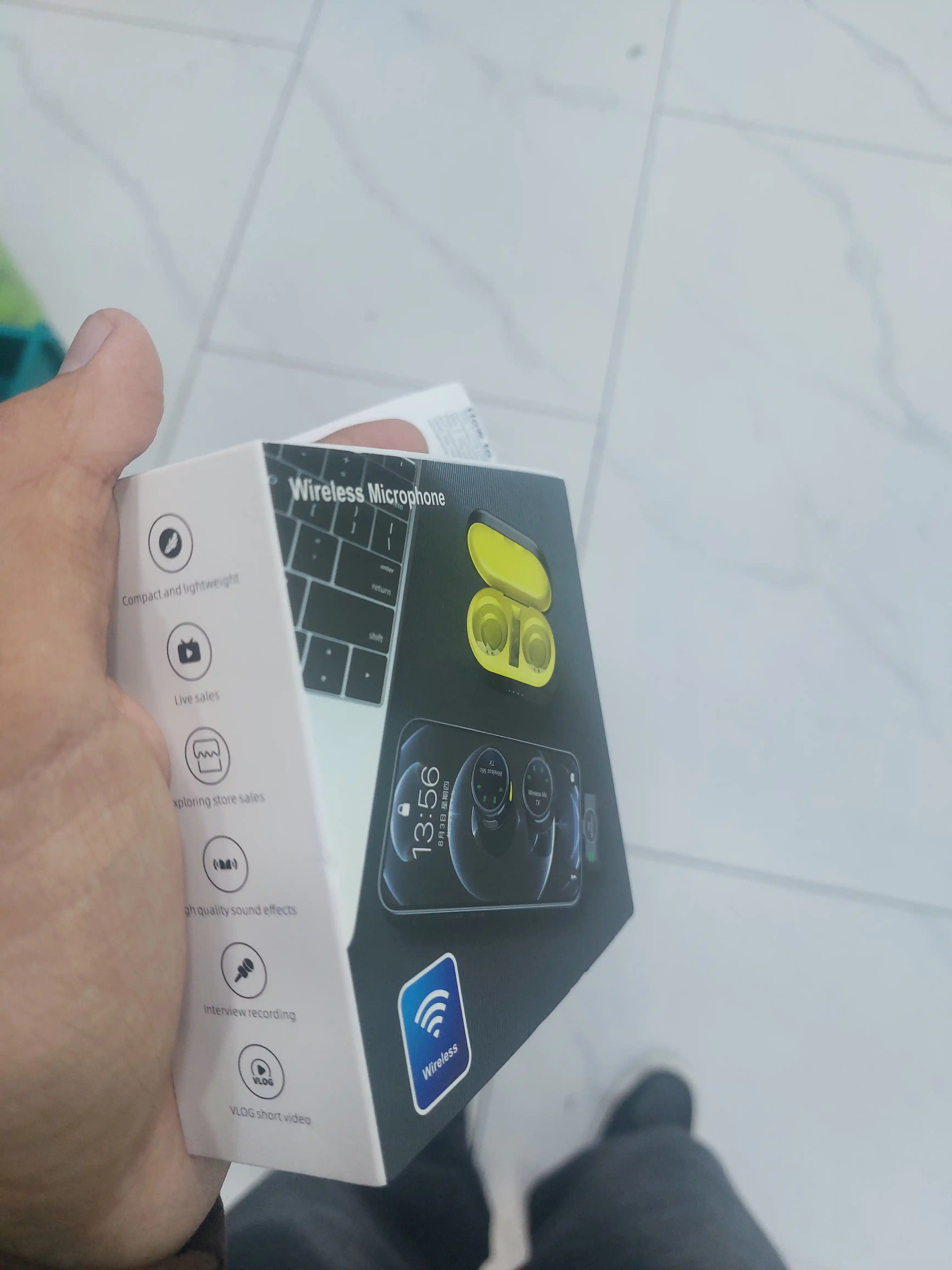 Simsiz mikrofon, petlichka, iphone va android uchun 2 dona