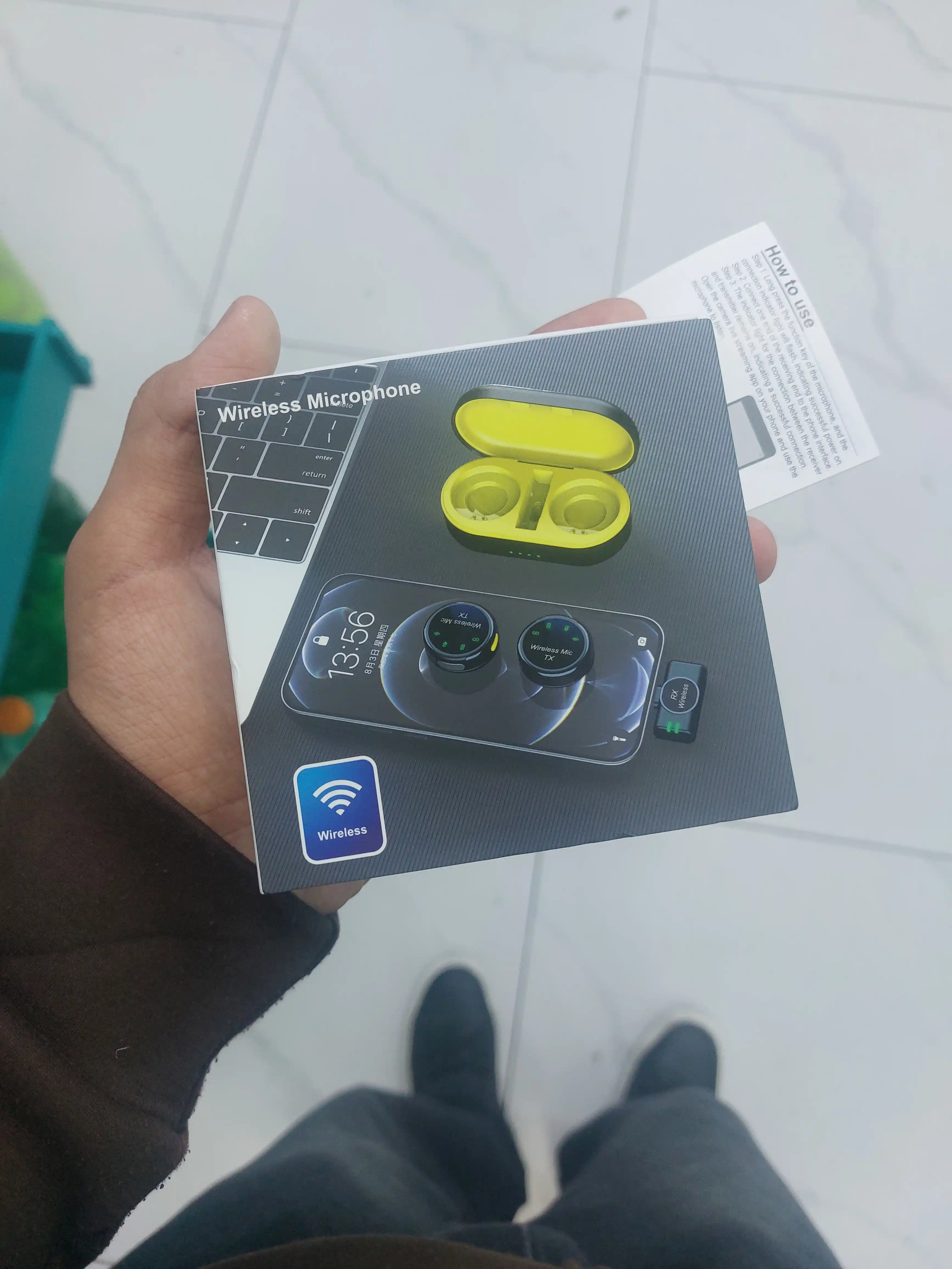 Simsiz mikrofon, petlichka, iphone va android uchun 2 dona