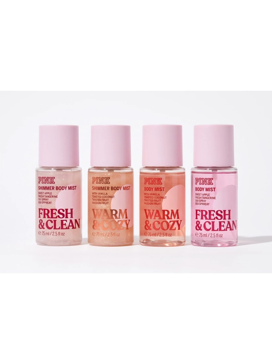 Подарочный набор мистов для тела Victoria's Secret PINK Sparkle & Scent 4 шт. по 75 мл
