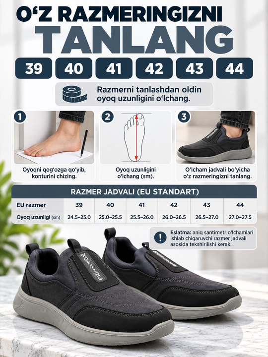 Erkaklar krossovkasi, premium uslubda, yengil, kulrang-qora, yengil tagcharmli, 39-44