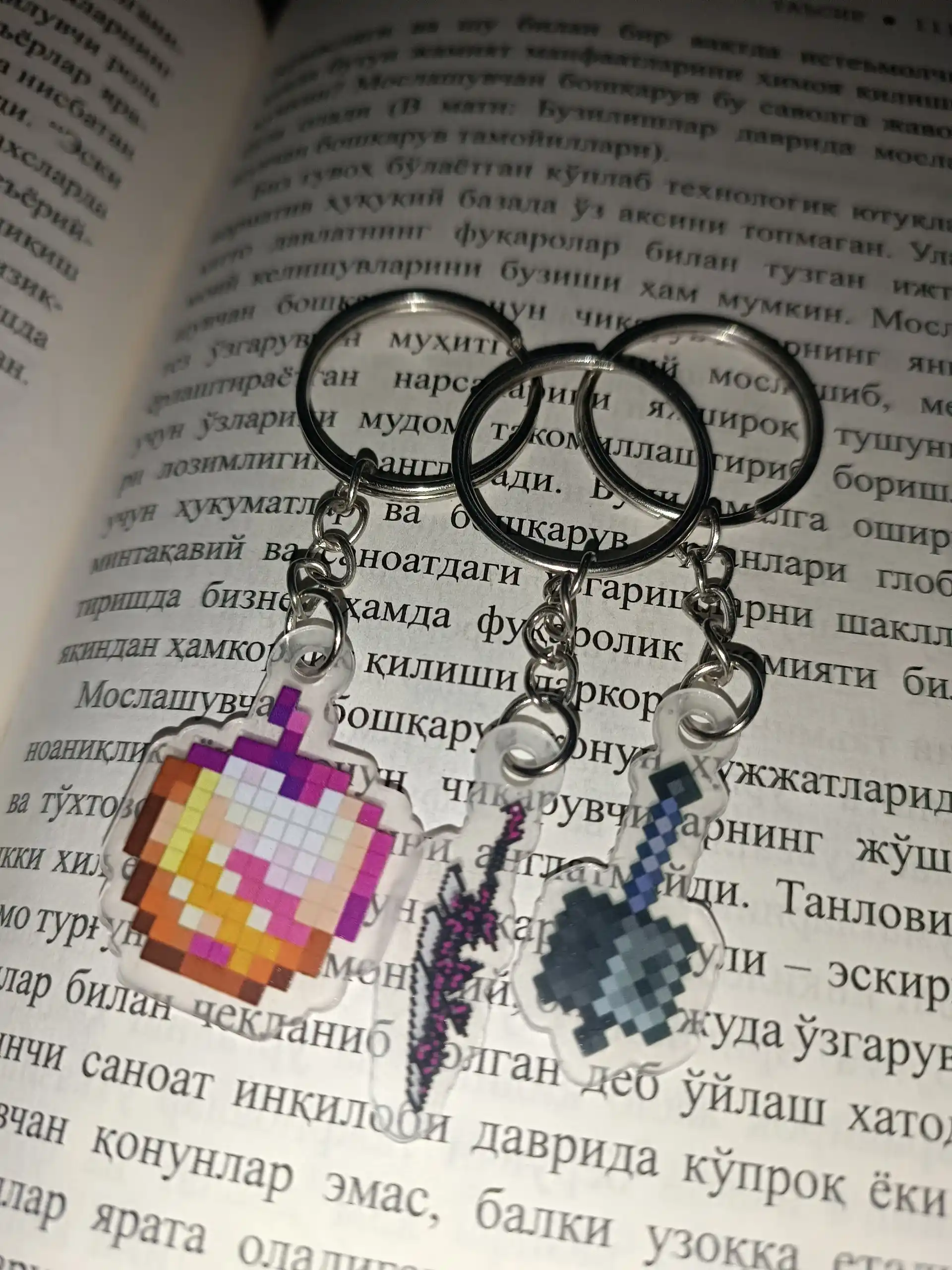 Брелoки Minecraft, вешалки для ключей, 2 штуки