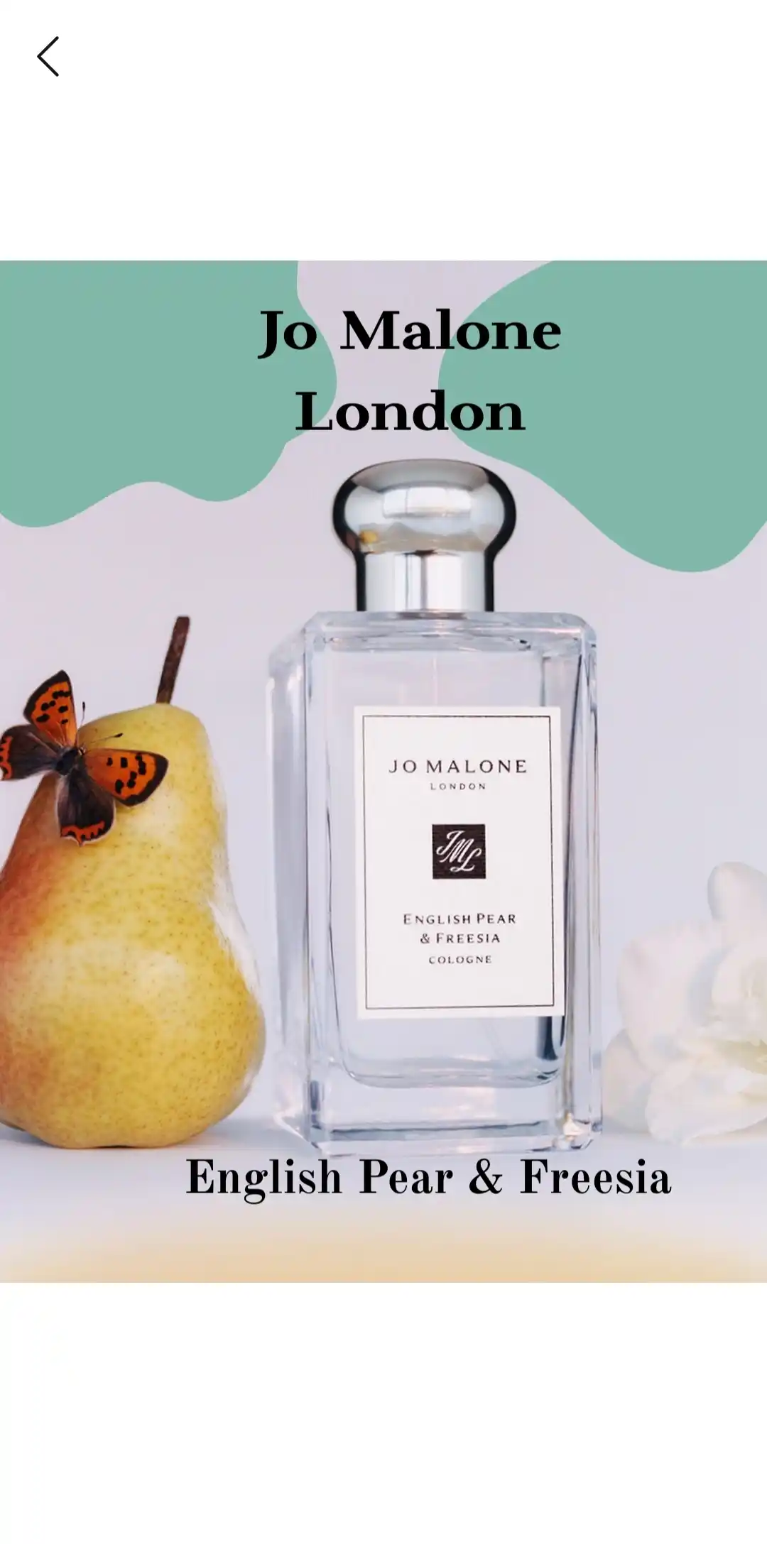 LABOR Parfum English Pear & Freesia Jo Malone London ayollar parfyumi maxsus flakonlarda
