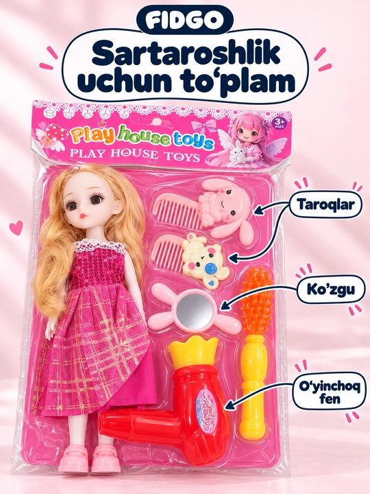 FIDGO qo‘g‘irchoqlari va aksessuarli o‘yin to‘plamlari