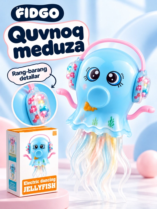 Танцующие игрушки: медуза и другие персонажи