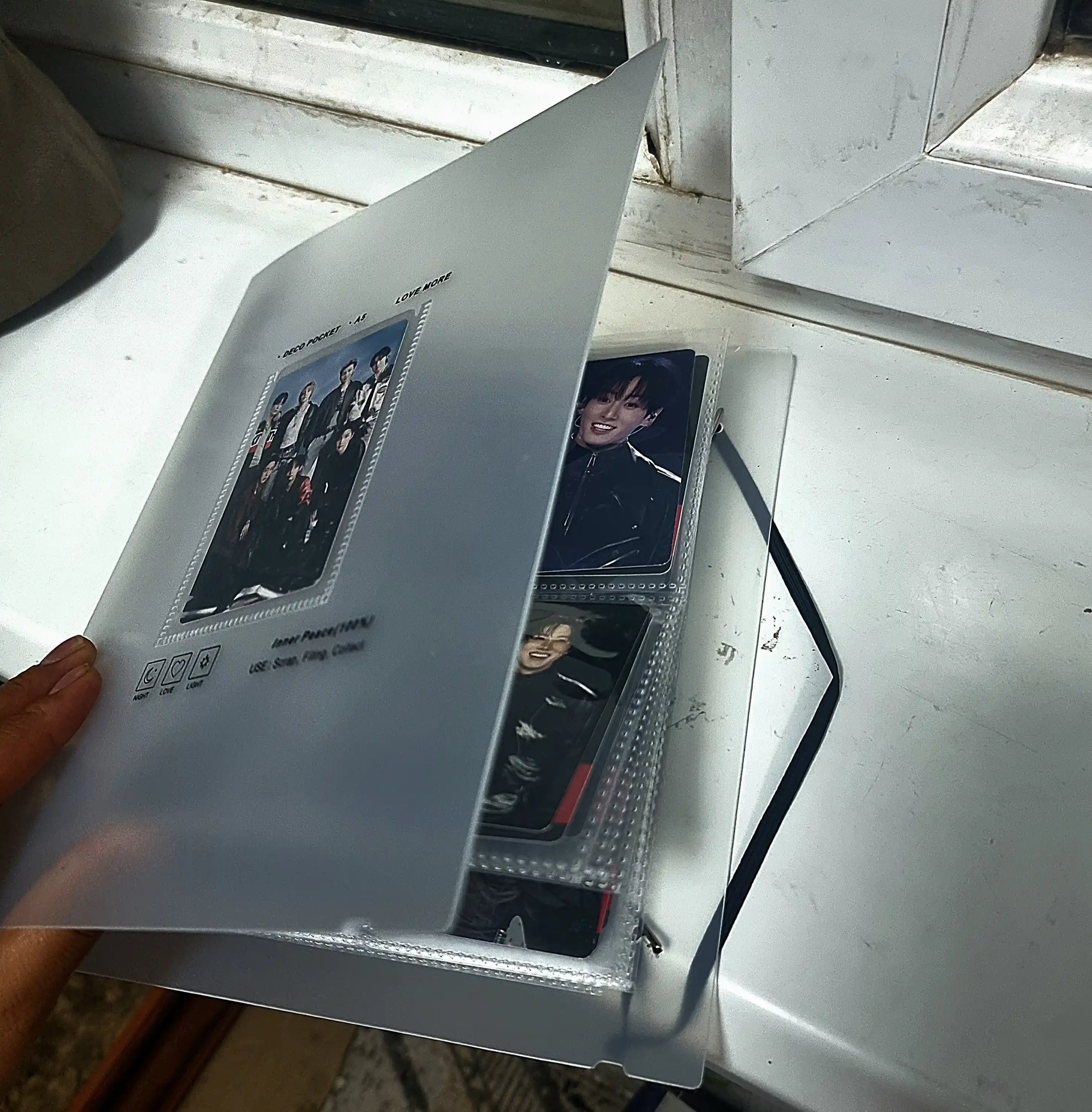 Binder - A5 K-pop kartalari uchun albom, shaffof 10 ta fayl