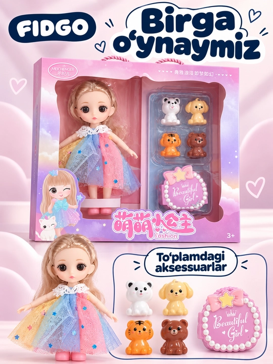 Qo‘g‘irchoqlar va aksessuarli o‘yin to‘plamlari