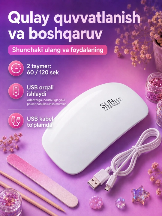 Epoksid smola uchun UV lampa, ultrabinafsha lampa, UV fonarik