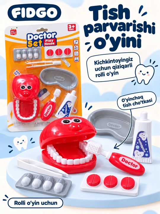 Игрушечные зубы и набор стоматолога Doctor Set