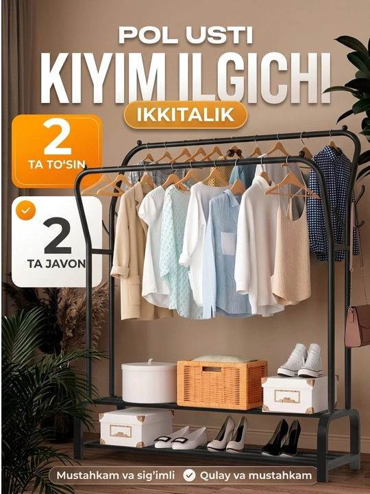Kiyim ilgich metall, oyoq kiyim uchun javon, poyabzal tokchasi veshalka