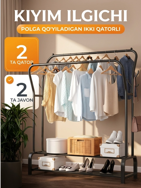 Kiyim ilgich metall, oyoq kiyim uchun javon, poyabzal tokchasi veshalka
