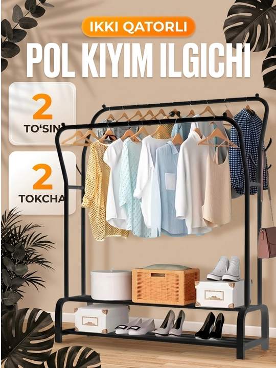 Kiyim ilgich metall, oyoq kiyim uchun javon, poyabzal tokchasi veshalka