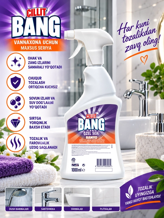 Tozalash vositasi Cillit BangTrigger Anti nalyot+Porlash, 1 litr