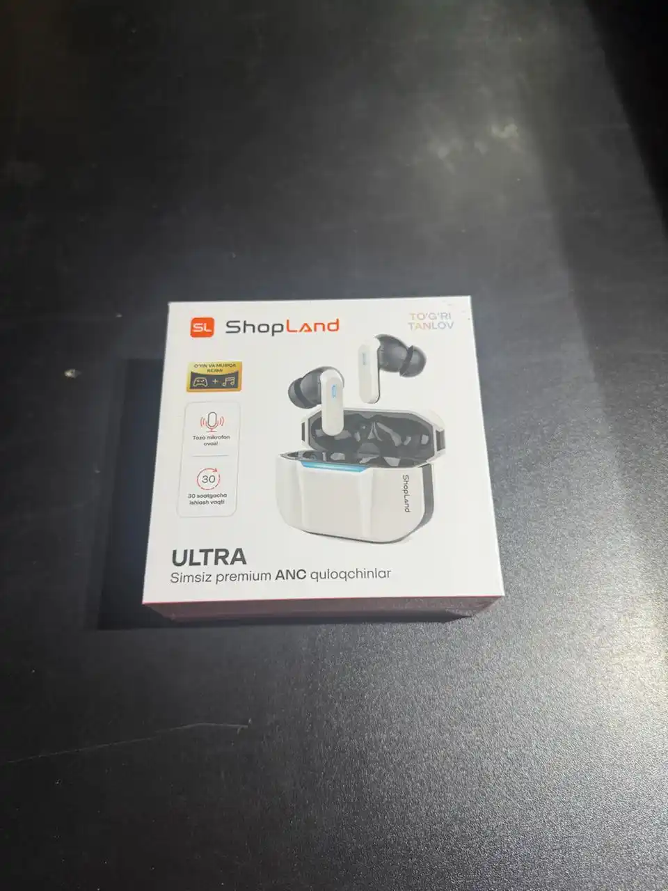 ShopLand Ultra simsiz premium quloqchinlar, ANC/ENC, o‘yin va musiqa uchun naushnik