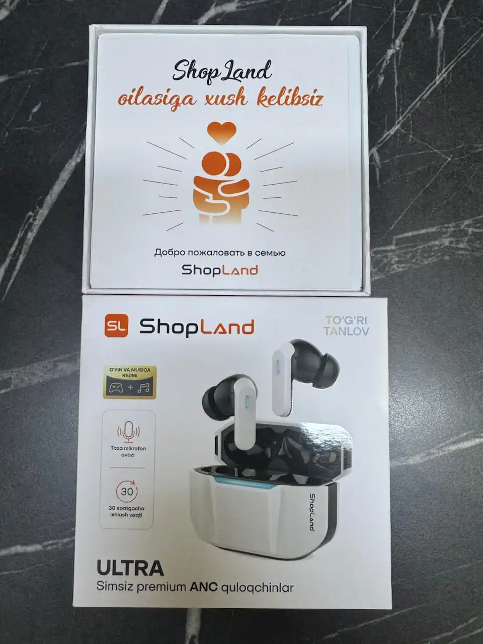 ShopLand Ultra simsiz premium quloqchinlar, ANC/ENC, o‘yin va musiqa uchun naushnik