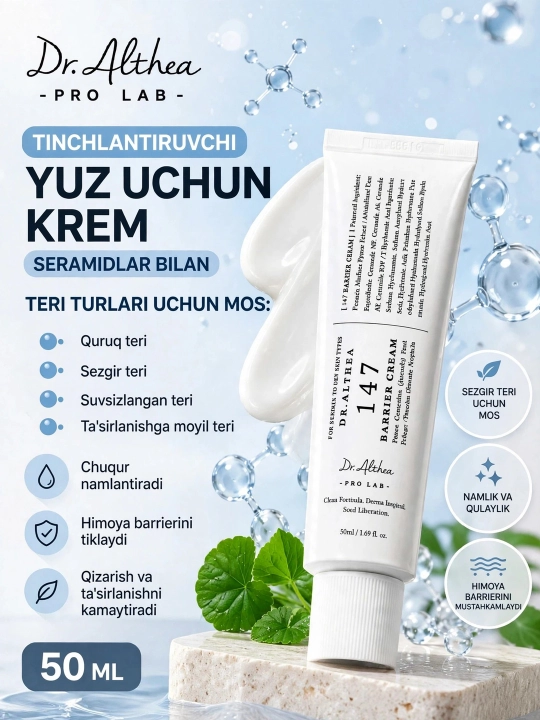 Dr Althea 147 krem, barrier cream, yuz kremi, namlovchi krem - 
