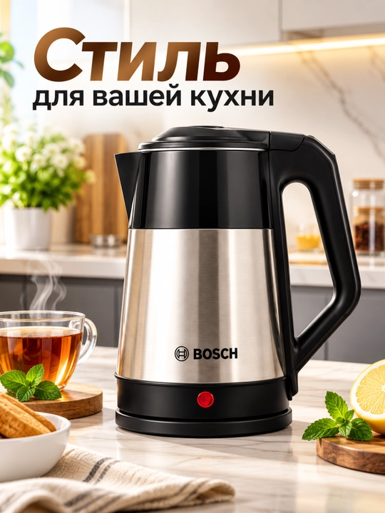 Электрический чайник Bosch BS-7968 с металлическим корпусом