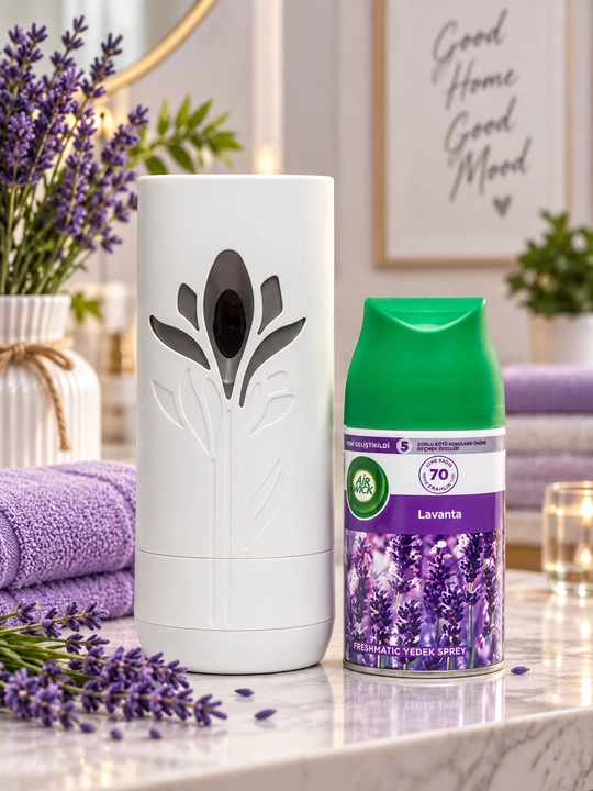 Airwick avtomatik aerozolli havo spreyi "Lavanda dalalari", 250ml