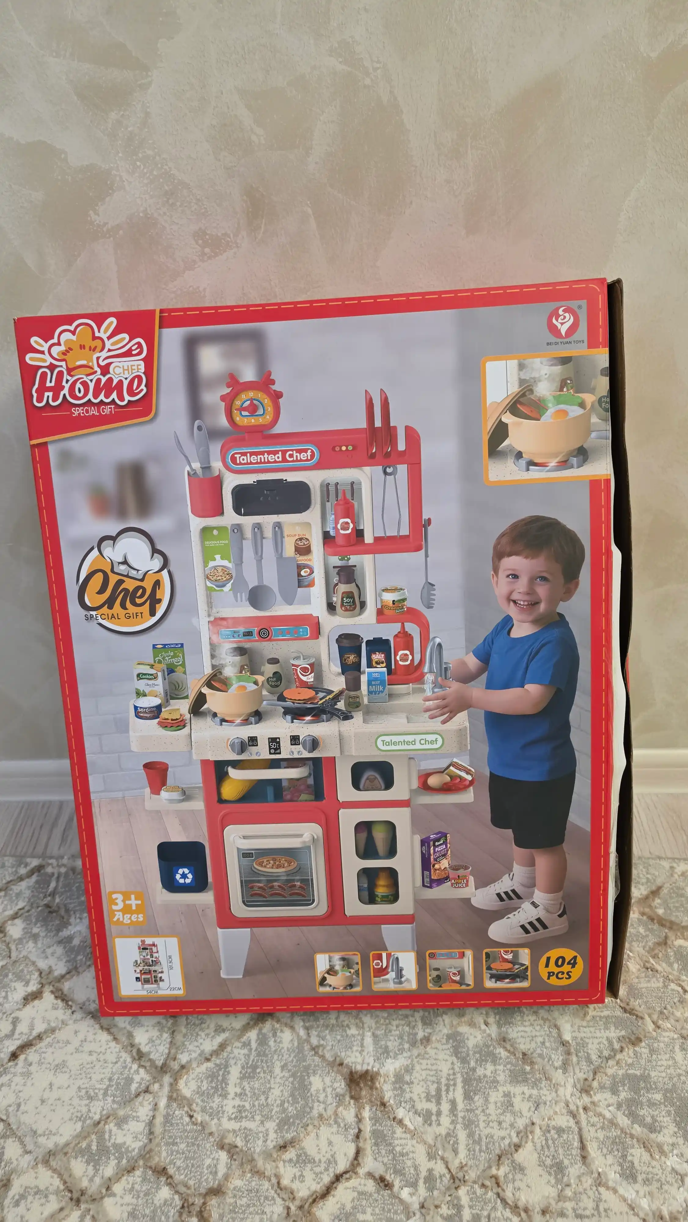 Детская игрушечная кухня, игровой набор с водой, паром, звуком или без них, набор посуды