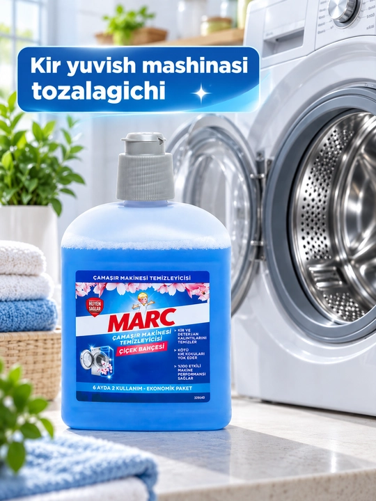 MARC Gul yangiligi, kir yuvish mashinasi uchun tozalagich, 500 ml, 12 TR