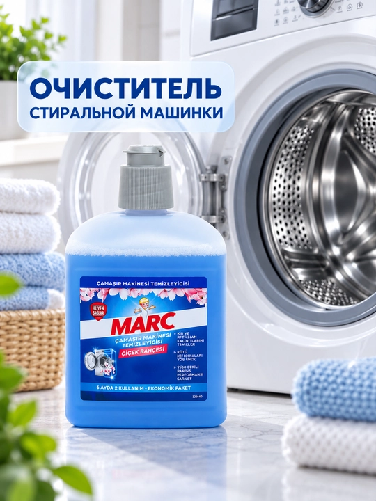 MARC Gul yangiligi, kir yuvish mashinasi uchun tozalagich, 500 ml, 12 TR - 