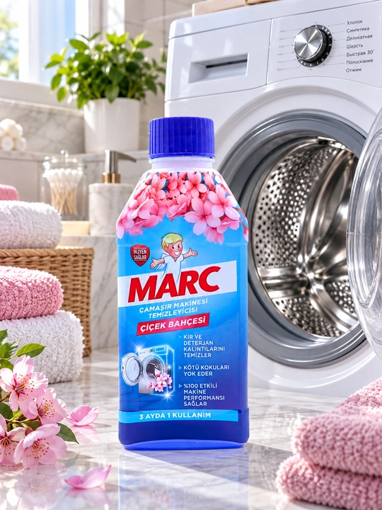 Kir yuvish mashinasi tozalash vositasi MARC "Floral freshness", 250 ml - 