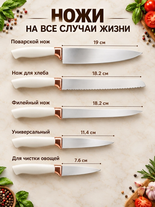 Набор кухонных принадлежностей из силикона и нержавеющей стали