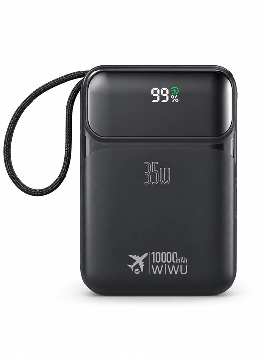 Power Bank WiWU Wi-P052, 10000 mAh, 35W, tezkor zaryadlash, Type-C va Lightning