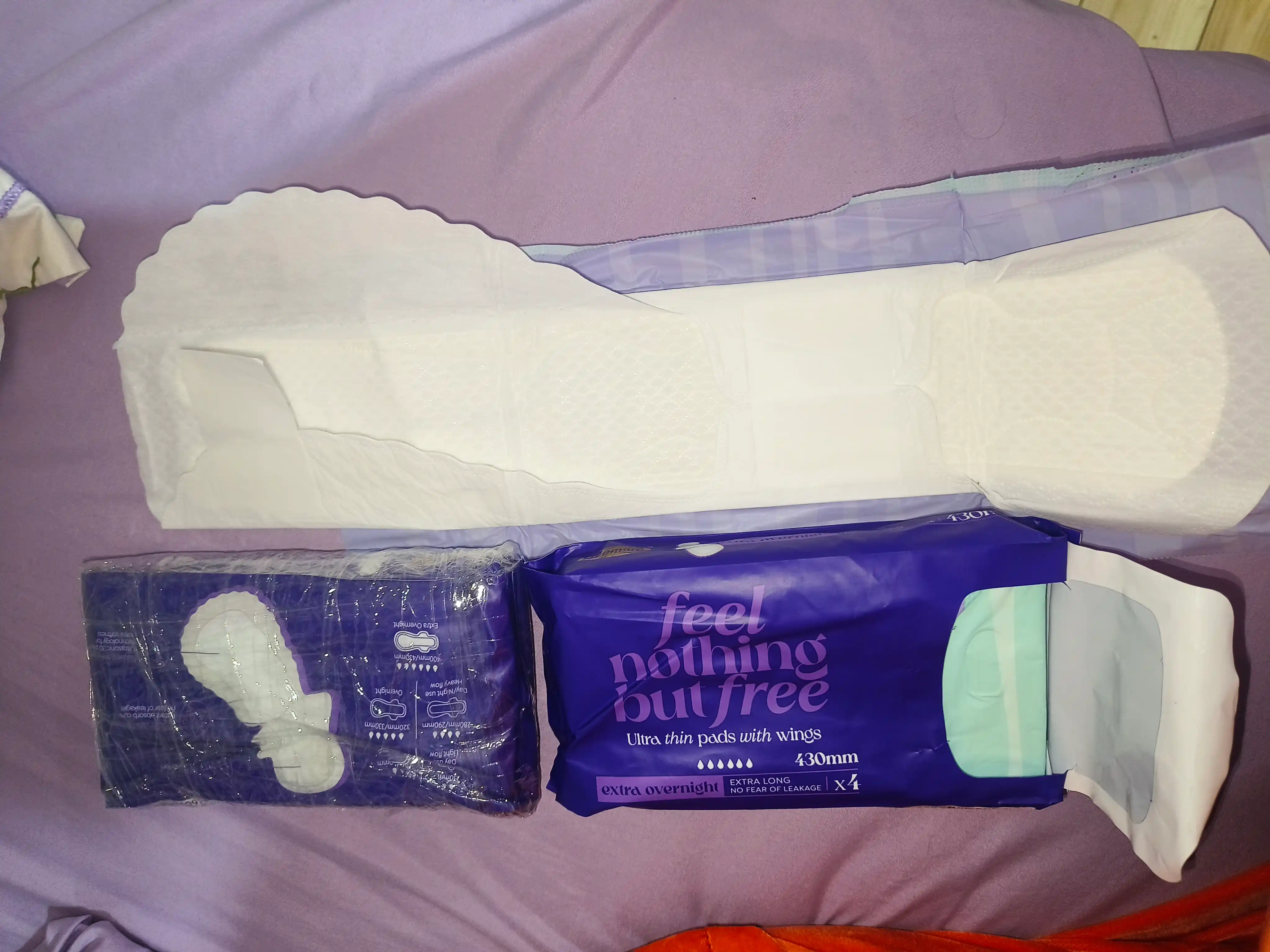 FREEMORE qistirmalari, o‘ta yupqa, tungi, o‘ta uzun, qanotchali, 430 mm, 4 dona