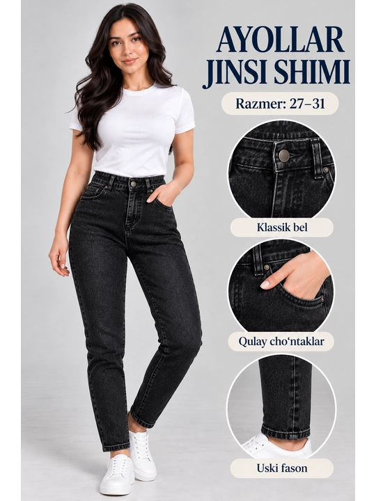 Ayollar jinsi shimi, jinsi shimlar, shimlar, ayollar uchun jinsi shimlar, kuzgi shimlar - 