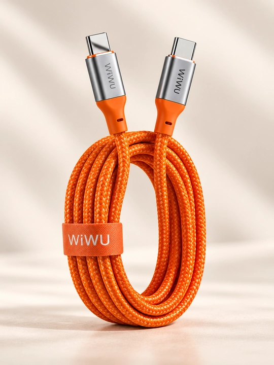 WiWU Wi-C101 Essen kabeli, Type-C — Type-C, 240W, tezkor zaryadlash, neylon, 1,5 m