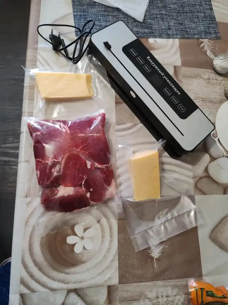 Vakumator, vakum paket yopishtirgich, 50 paket, qadoqlash mashinasi, oshxona uchun