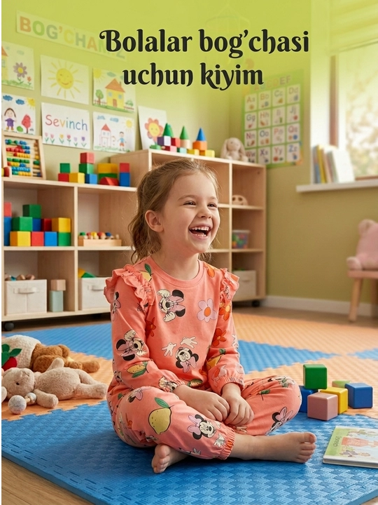 Пижама для девочек, комплект из двух предметов для дома и детского сада