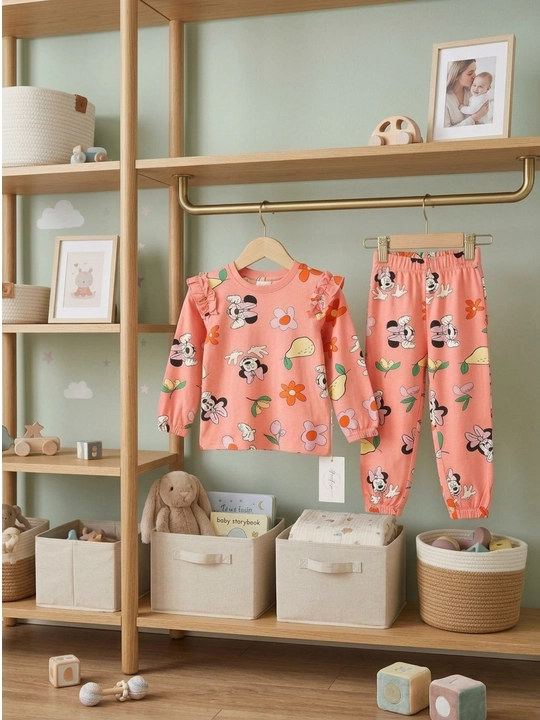 Qiz bolalar uchun bog'cha va uyda kiyishga pijama, ikkitalik to'plam - 