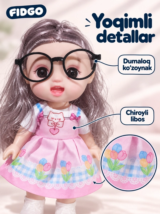 Куклы FIDGO в очках, музыкальные Baby Lovely 20 см и модели 30 см
