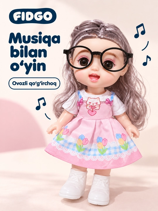 Куклы FIDGO в очках, музыкальные Baby Lovely 20 см и модели 30 см