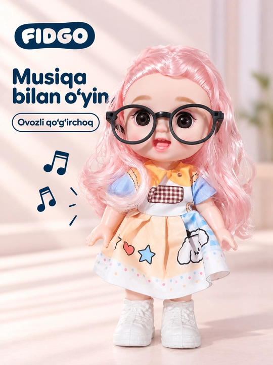 Куклы FIDGO в очках, музыкальные Baby Lovely 20 см и модели 30 см