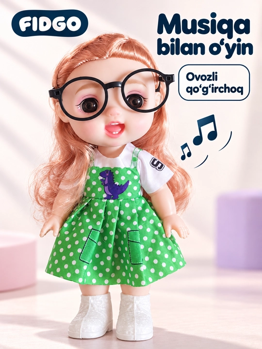 Куклы FIDGO в очках, музыкальные Baby Lovely 20 см и модели 30 см
