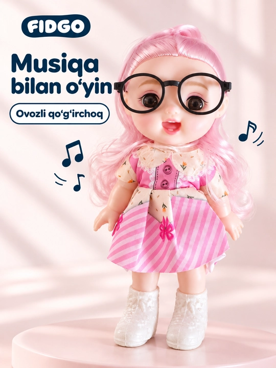 Куклы FIDGO в очках, музыкальные Baby Lovely 20 см и модели 30 см