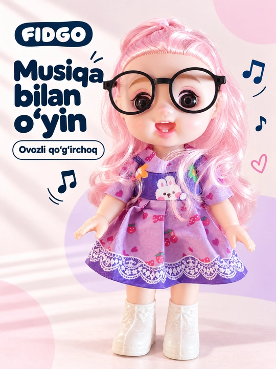 Куклы FIDGO в очках, музыкальные Baby Lovely 20 см и модели 30 см