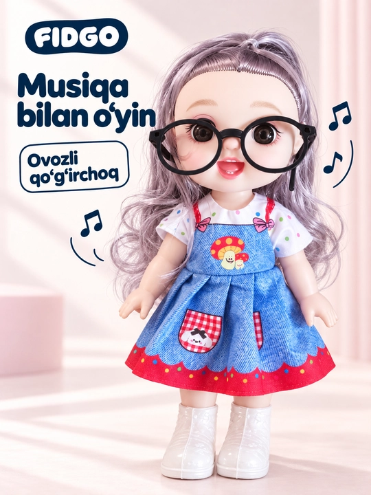 Куклы FIDGO в очках, музыкальные Baby Lovely 20 см и модели 30 см