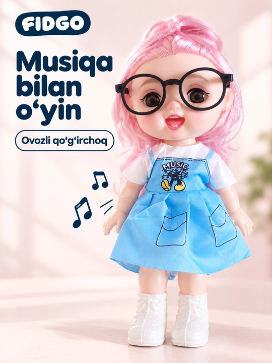 Куклы FIDGO в очках, музыкальные Baby Lovely 20 см и модели 30 см