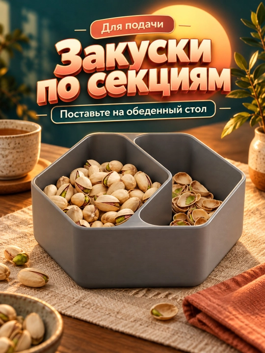 Миска-органайзер с отделениями для стола